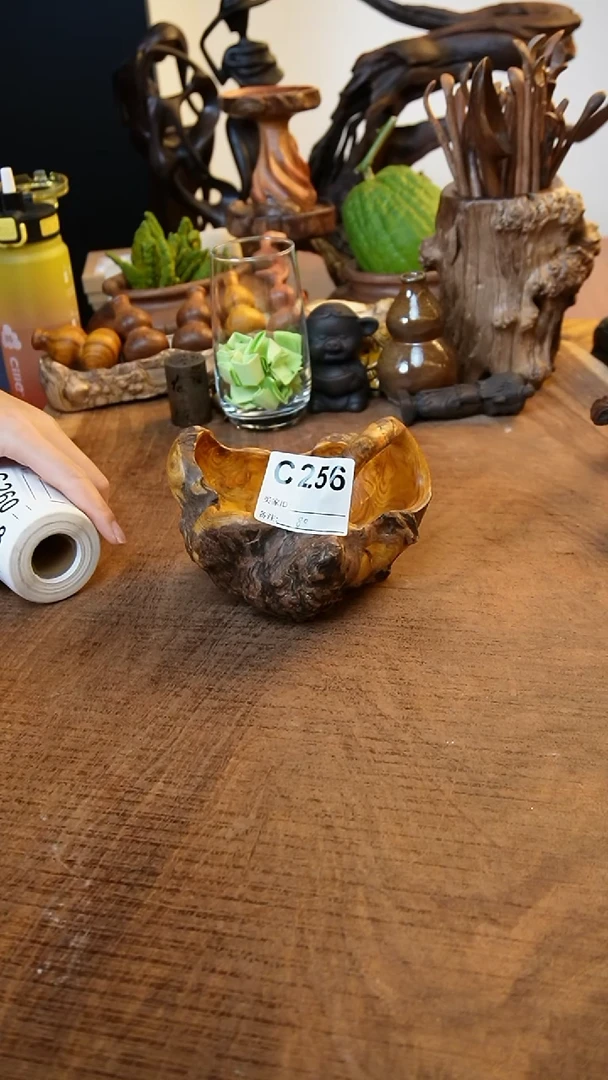 C256鹰瞳手作硬木工艺果盘