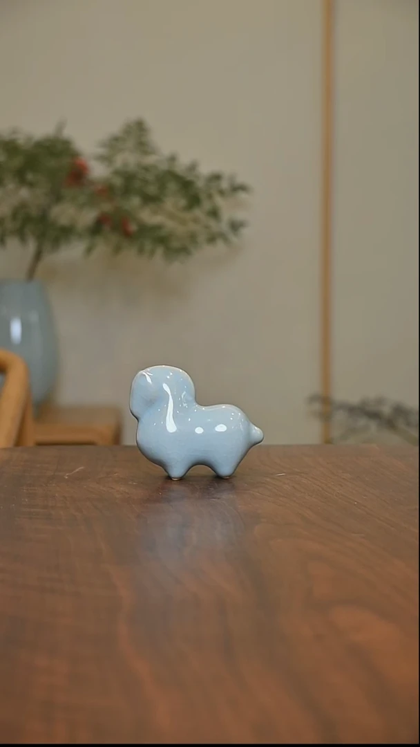 马 天青 微瑕 无款