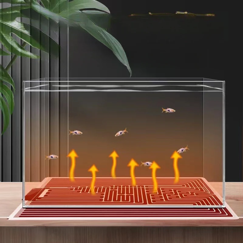 新款鱼缸爬宠加热垫恒温发热垫保温垫带温调开关宠物垫加热发热片