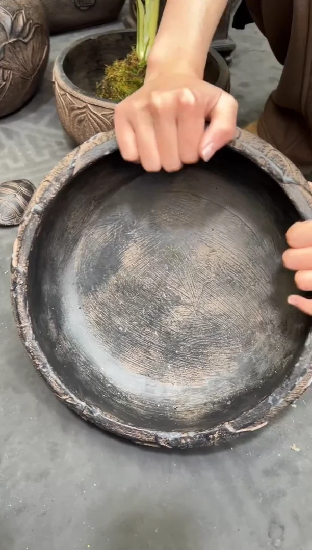 陶土【火山泥】荷韵盆