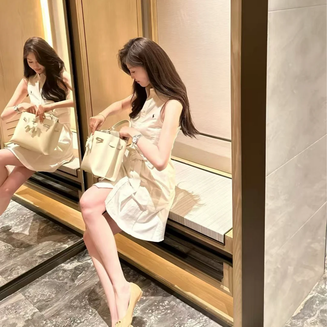 【现货】2025新款短款白月光初恋Polo连衣裙气质显瘦法式裙子