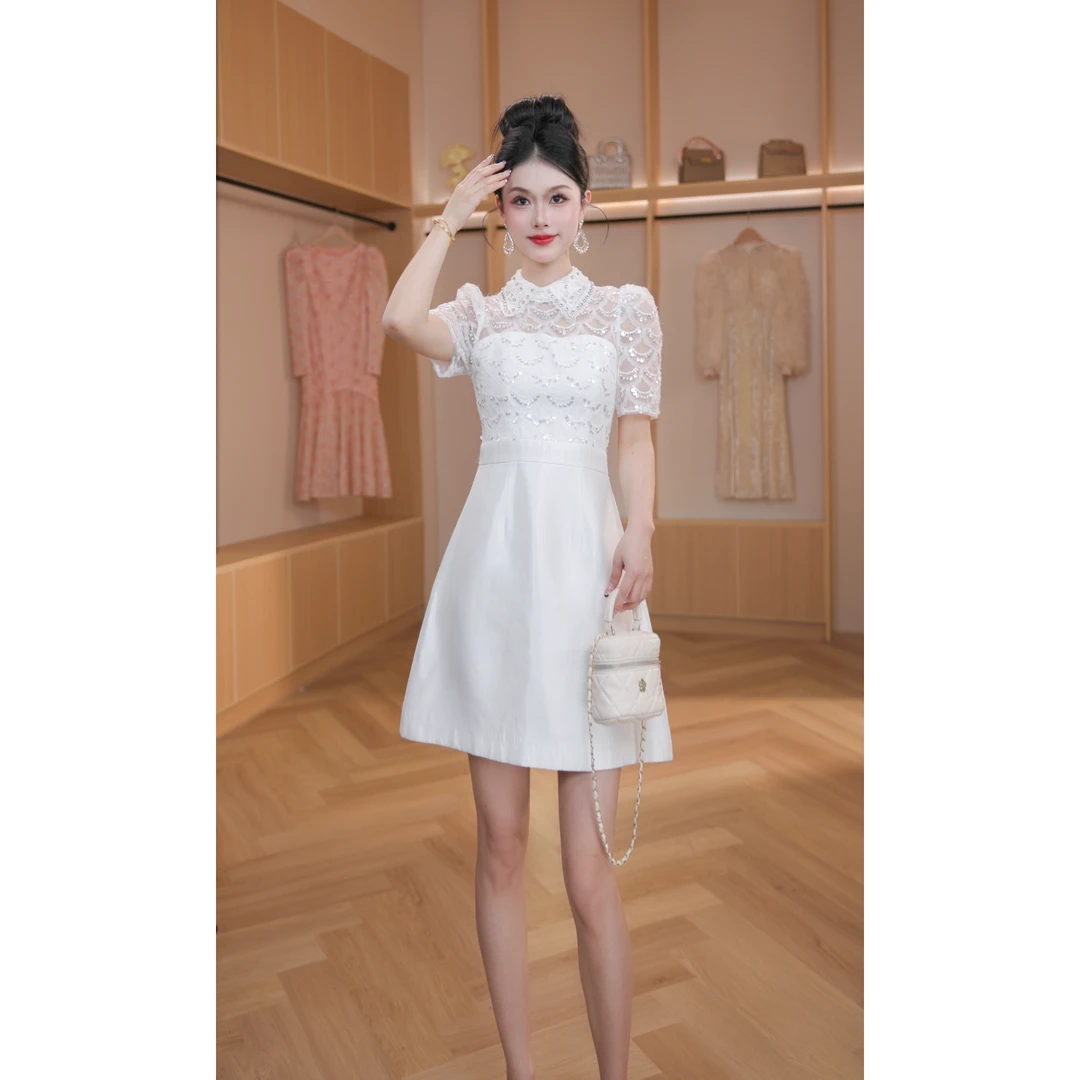 【设计师定制】新款时尚御姐风气质a字连衣裙70281