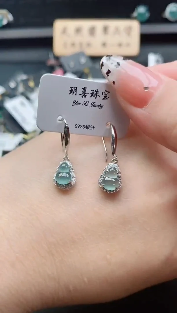 银S925镶嵌戒指翡翠1