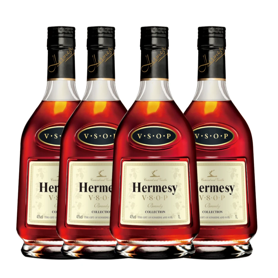 【正品酒行专属】轩仔VSOP 1L四支礼盒装路易威斯卡托白兰地40度