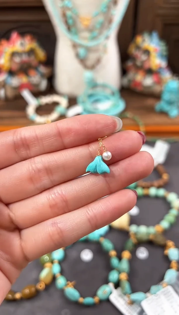 【闪购商品】绿松石提溜18K金镶嵌绿松石提溜