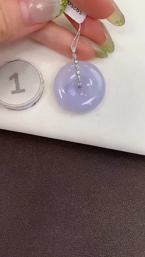颈饰18K金镶嵌翡翠天然缅甸a货翡翠(多样性发其一
