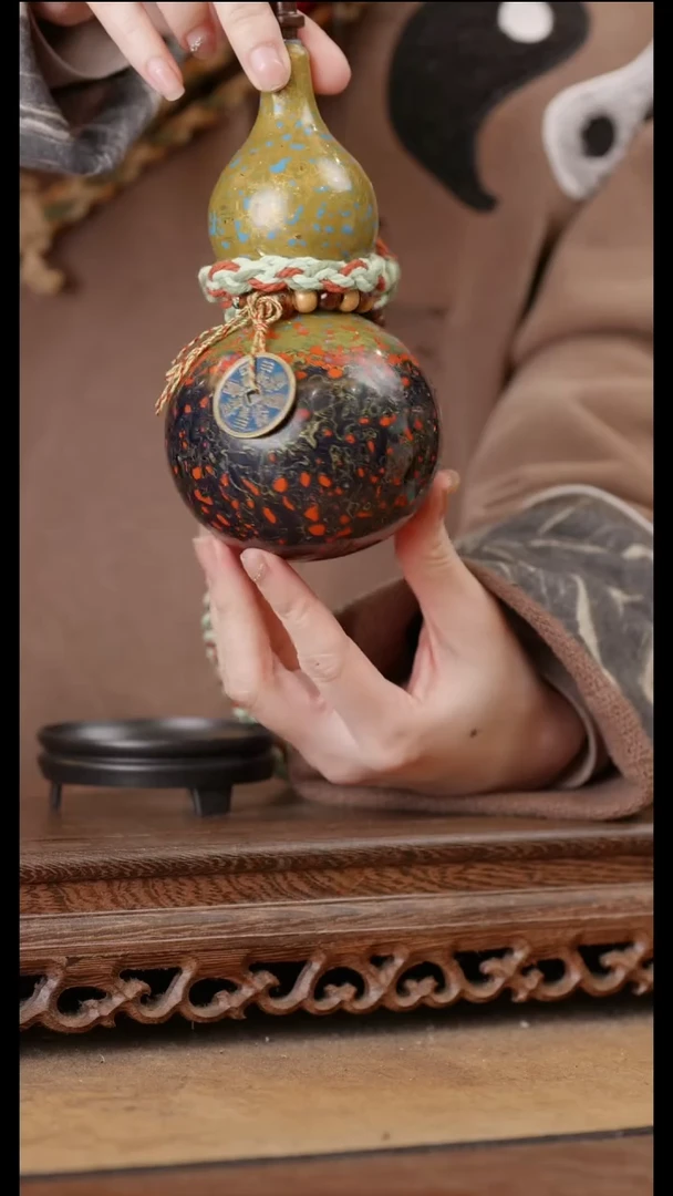 176号精品天然大漆酒葫芦一物一拍~