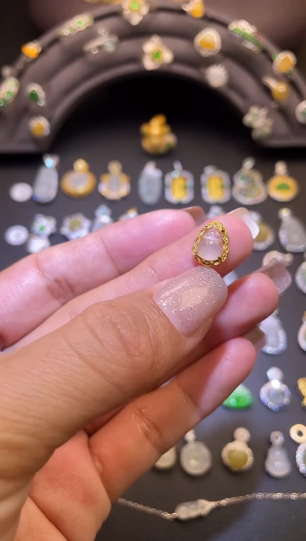 吊坠(不含链)银S925镶嵌翡翠1