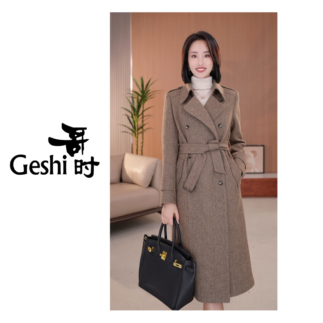 【山禾专属】绵羊毛羽绒大衣23042新款时尚气质轻奢百搭显瘦设计