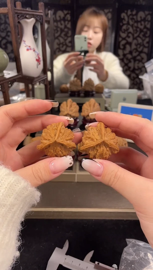 【闪购商品】文玩核桃把件盘山三棱38尺-13