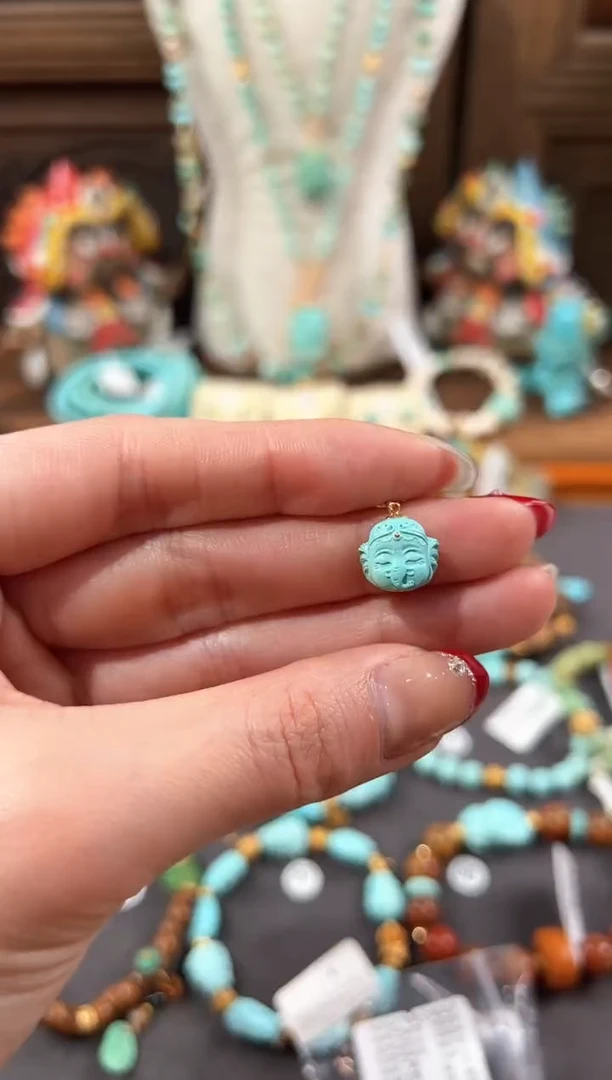 【闪购商品】绿松石提溜18K金镶嵌绿松石提溜