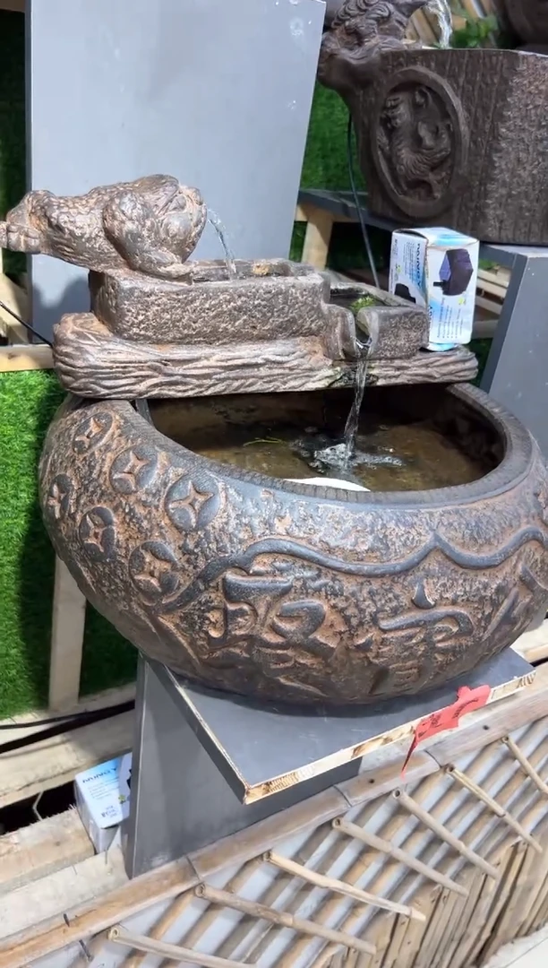 花盆流水聚宝盆一套