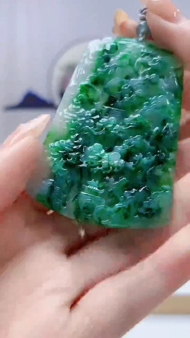 未镶嵌定制翡翠4917DD-毛货挂件184