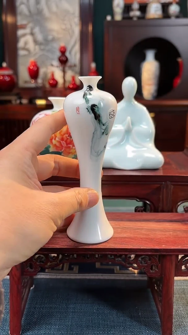 【闪购商品】摆件纯手工手绘高白泥瓷