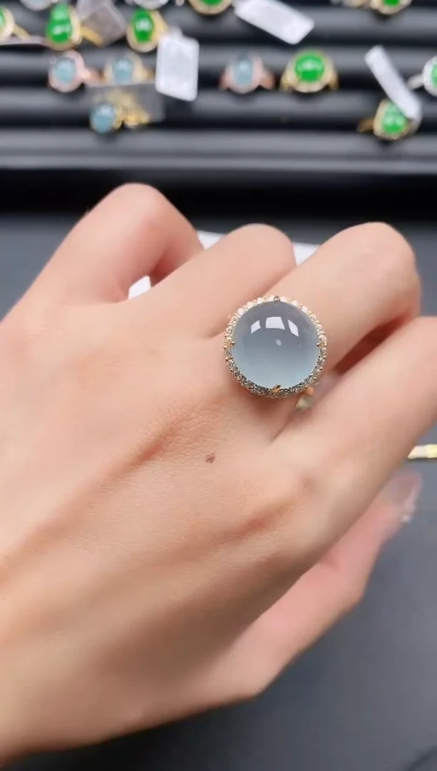 银S925镶嵌戒指翡翠111111