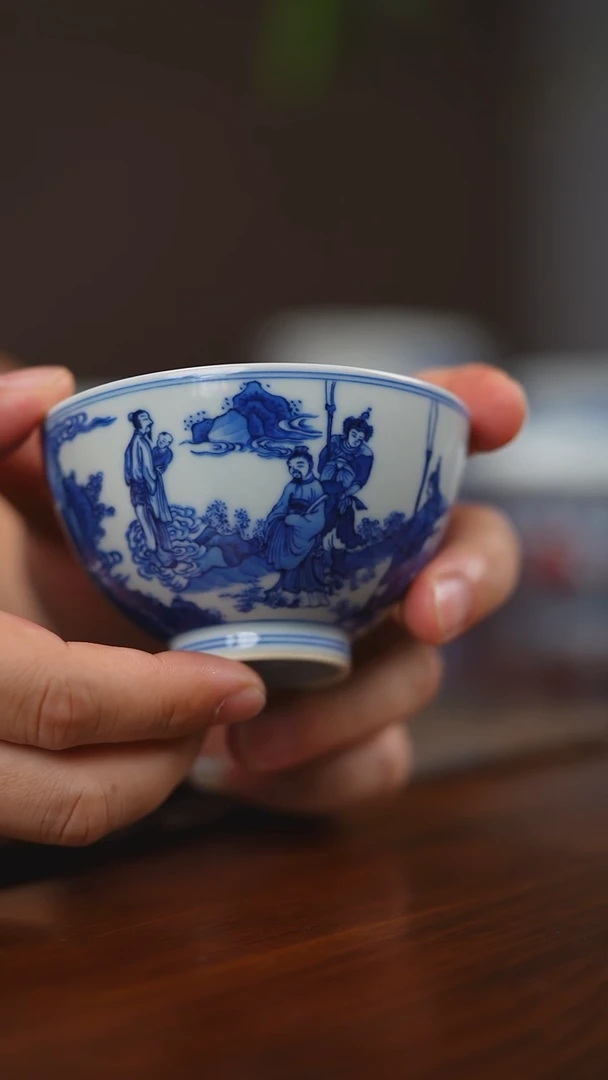 其他天心雅器仿古送子图单杯