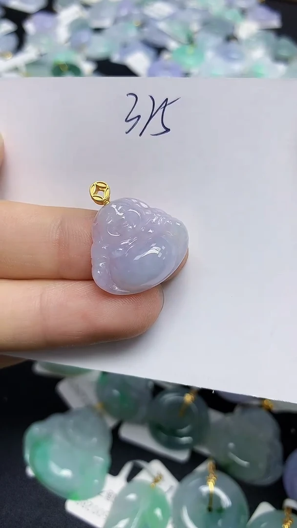 颈饰未镶嵌翡翠天然缅甸翡翠A货翡翠百元以上9元证书费自理