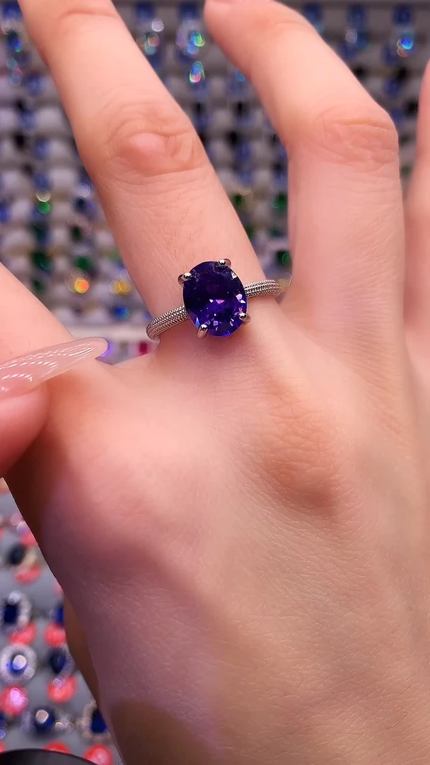 【闪购商品】紫晶戒指银S925镶嵌1111