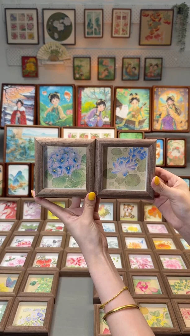 国画小睡莲 大绣球 一组11