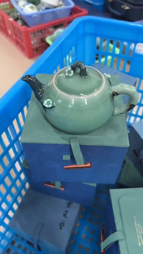 龙泉云间青瓷小米茶器
