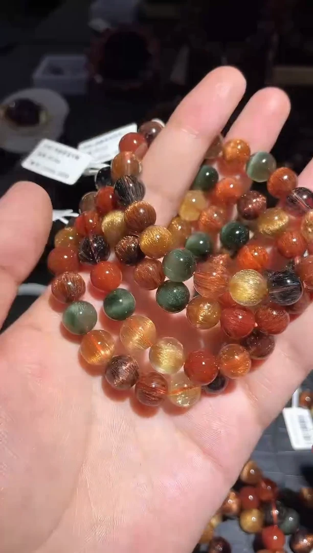 【闪购商品】水晶手链未镶嵌发晶多宝单圈A10（多样性发其一）