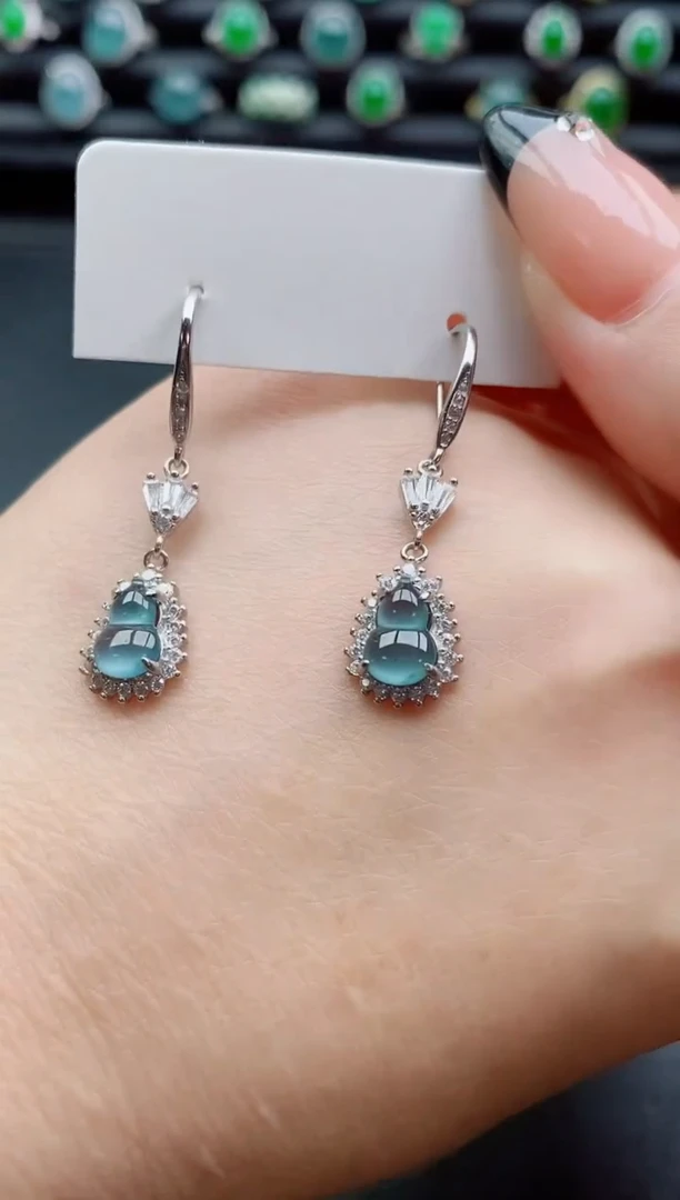 银S925镶嵌戒指翡翠1