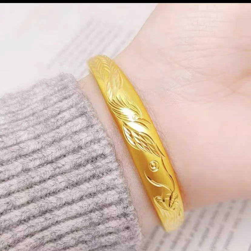 足金999真金黄金时尚百搭气质手镯