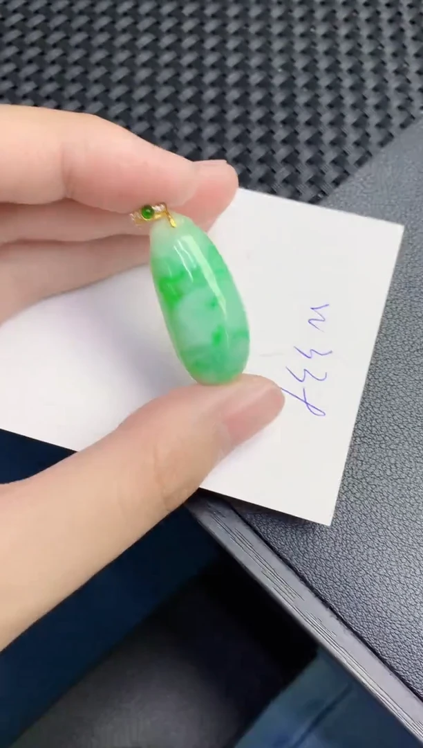 翡翠银S925镶嵌颈饰天然翡翠緬甸A貨