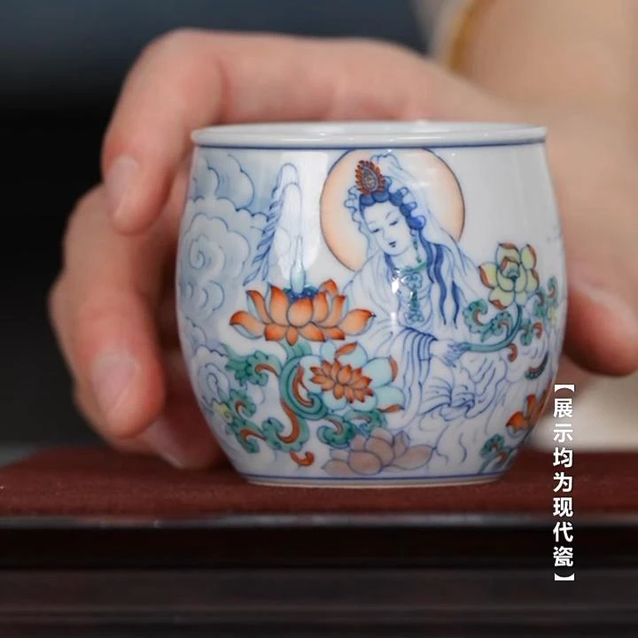 【小乔赏瓷】涂杏花主人杯观音