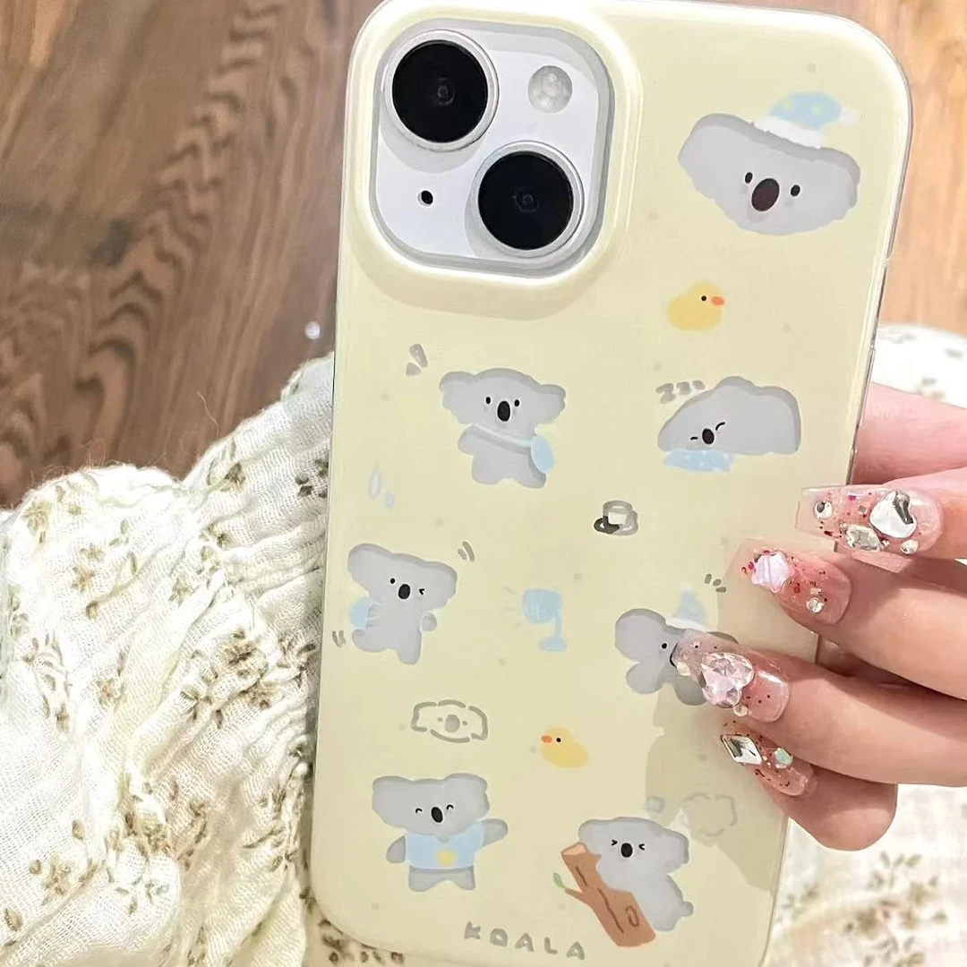 透明考拉适用苹果13手机壳iphone16pro/15/14/12小米vivo华为oppo