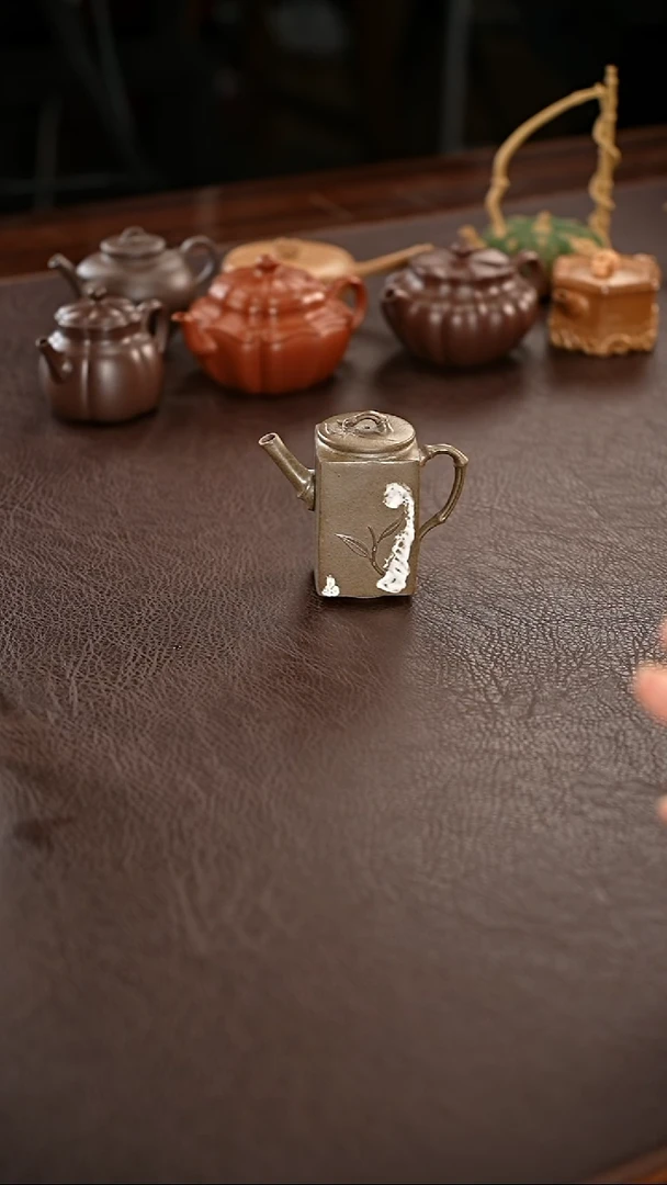 茶壶紫砂四方高灵竹紫砂壶