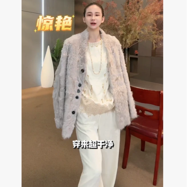 【岚烟】真丝丝绒上衣裤子手工穿珠SZ736上衣62cm+SZ827裤93cm
