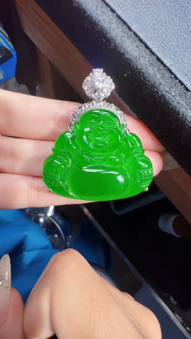 未镶嵌定制翡翠翡翠A货有轻微色差属于正常现象，佛公多样性发货1