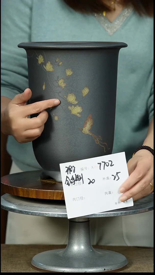 紫砂花盆7702 瑕 紫砂花盆紫砂