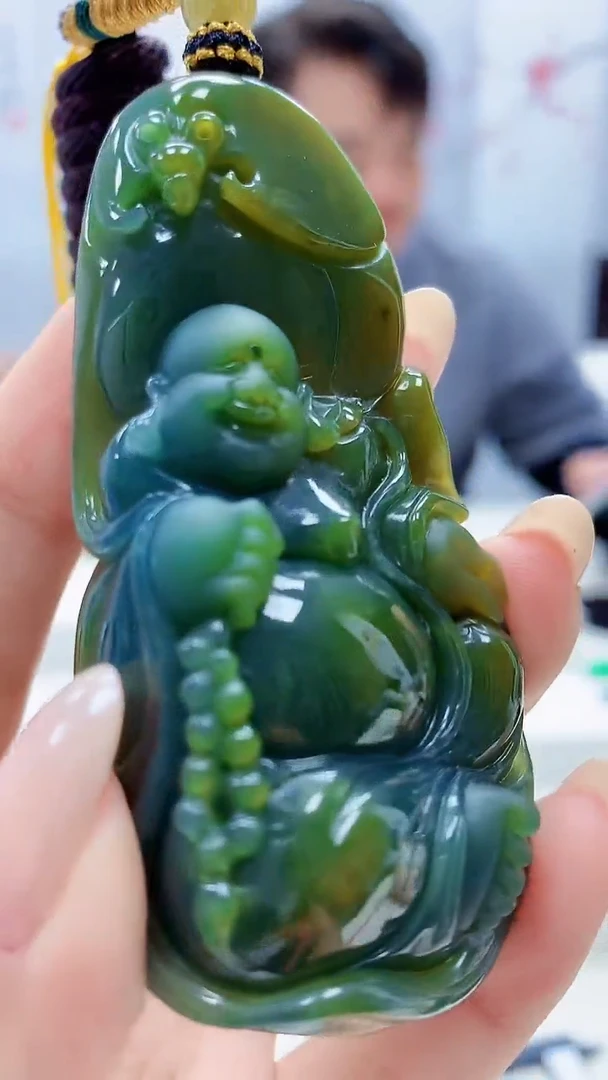 未镶嵌定制翡翠5060xx-毛货挂件180