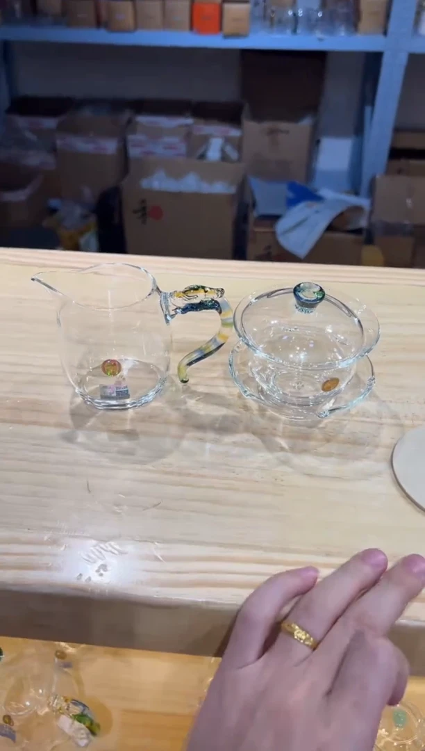 禾器-沁莲盖碗-迷翠+隆宇茶海迷翠+