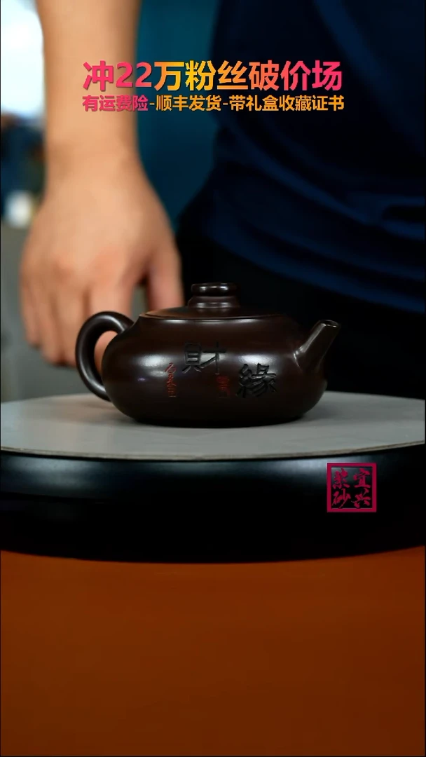 茶壶紫砂蒋静明赤龙血财缘扁韵220CC