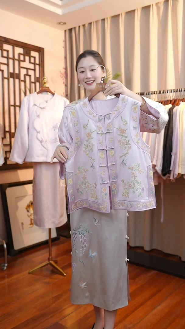 刺绣桑蚕丝非遗苏绣服饰