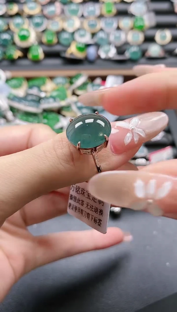 【闪购商品】翡翠戒指银S925镶嵌51511
