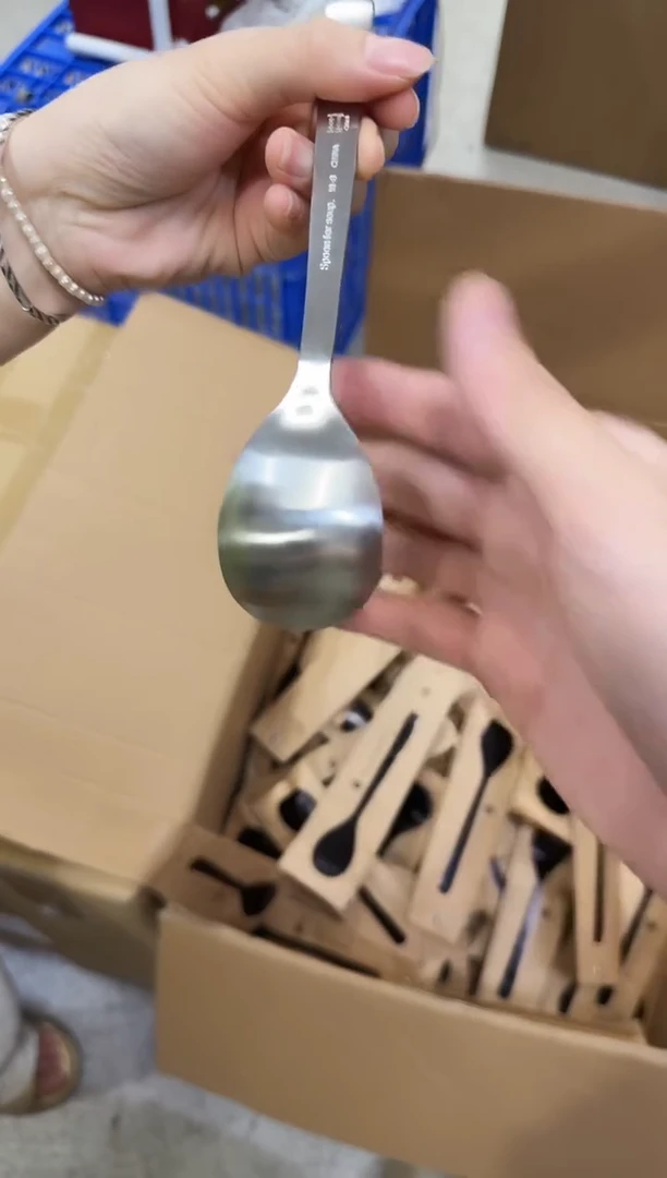 瓷片18-8不锈钢饭勺两只装