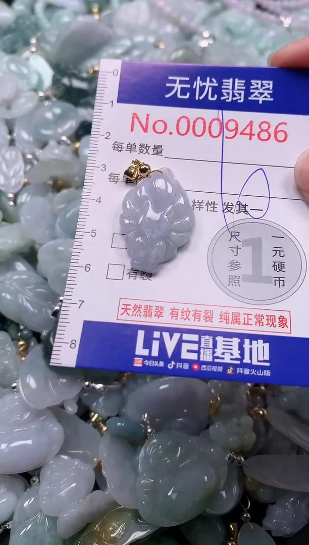 吊坠(不含链)未镶嵌翡翠9486