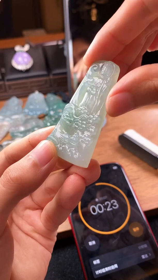未镶嵌定制翡翠文**?5074毛货不退不换