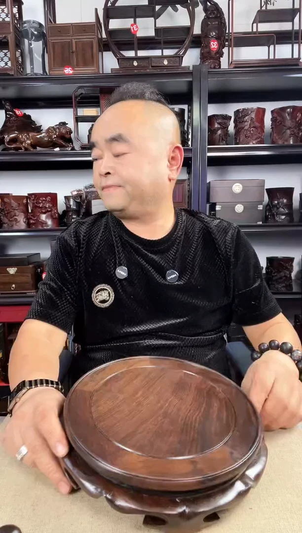 木旋转黑10号老李红木工艺品