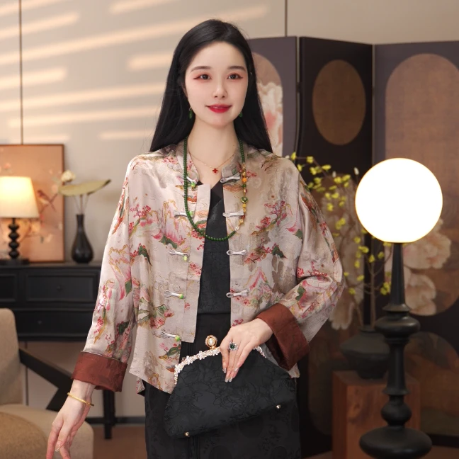 【浮光江南】2025新款春夏外套新中式宽松气质显瘦上衣女款