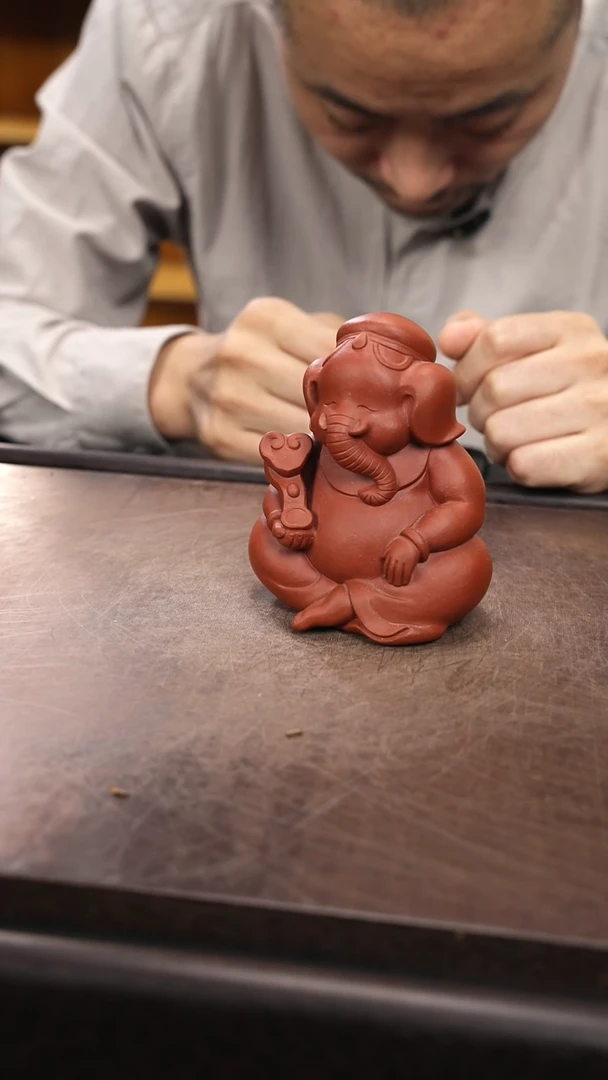 象神雕塑茶宠摆件