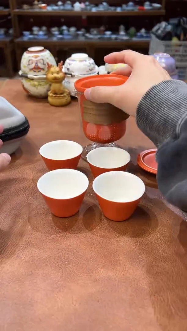 真的很便宜会开片的旅行茶具