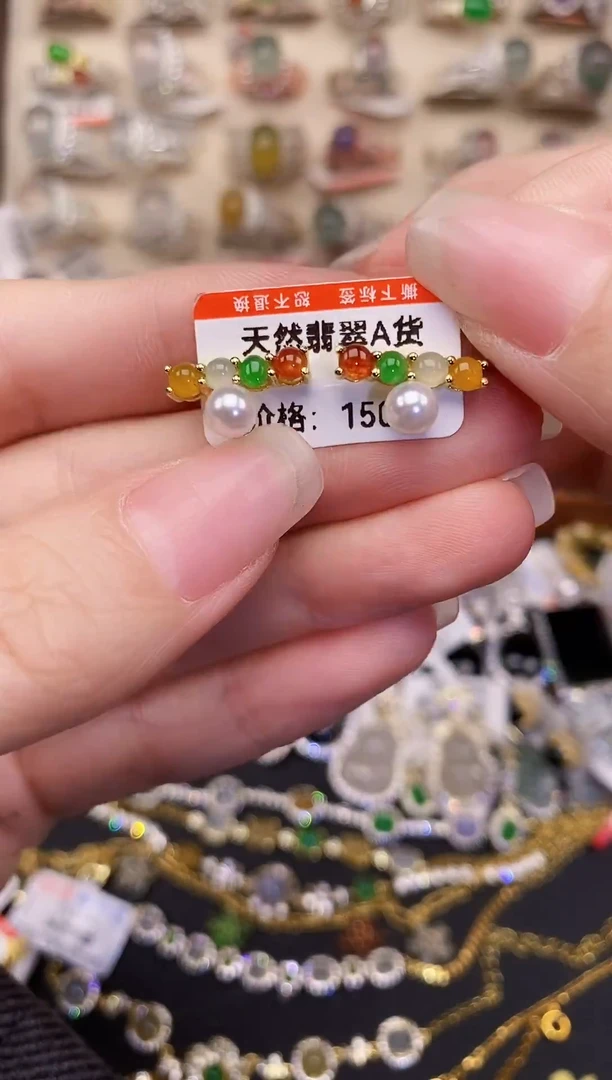 银S925镶嵌戒指翡翠 天然A货翡翠47