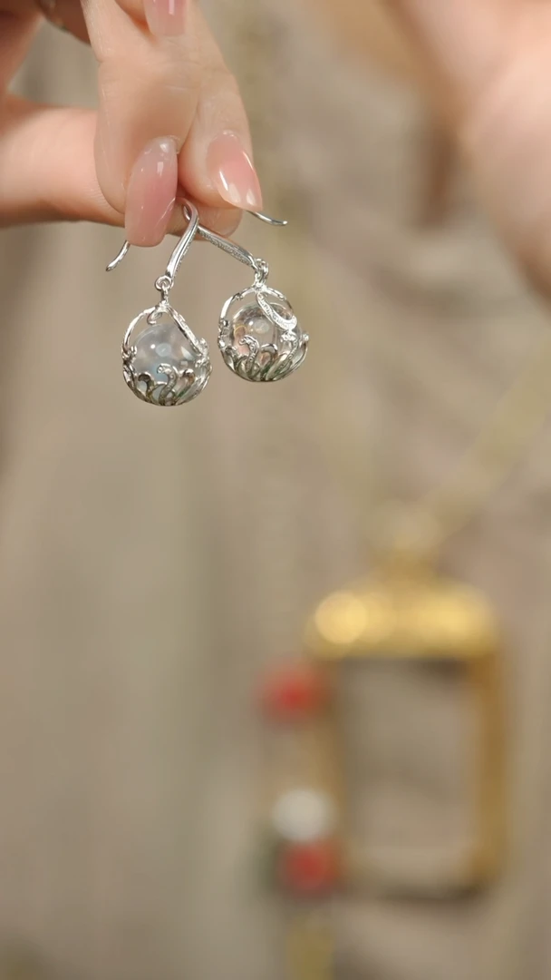 水晶耳饰未镶嵌@WSG05040921@