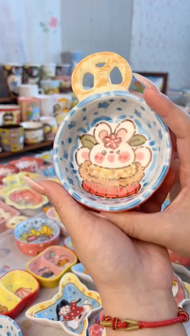 摆件陶景德镇陶瓷手绘微瑕