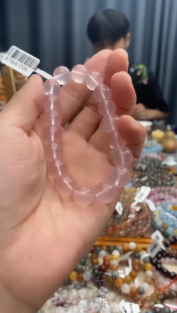 水晶手链未镶嵌荷*蛋粉晶